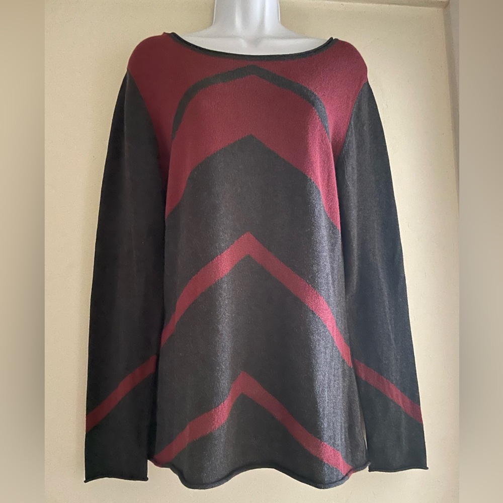 INDIGENOUS Charcoal & Brick Tunic Sweater
